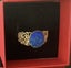 Men’s Black Opal , Diamond , Gold Ring , Size W Carousel 7