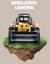 1/18 6Ch Rc Alloy Construction Loader Bulldozer Engineering Vehicle Toy Carousel 6