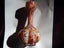 BOHEMIAN MID CENTURY MOTTLED GLASS VASE RETRO Carousel 12