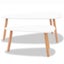 Coffee Table Set 2 Pieces Solid Pinewood White Xaaito Carousel 4