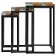 Nesting Tables 3 Pcs Solid Teak Wood and Polyresin Xnolan Carousel 3