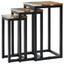 Nesting Tables 3 Pcs Solid Teak Wood and Polyresin Xnolan Carousel 9