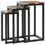 Nesting Tables 3 Pcs Solid Teak Wood and Polyresin Xnolan Carousel 10