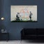 Framed $1 RESERVE 1 Panel Canvas Art Print - Banksy Carousel 2
