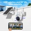WiFi 2x Security Camera CCTV Set Solar Wireless Home PTZ Surveillance System Carousel 4