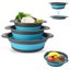 3Pc Kitchen Collapsible Silicone Colander Folding Fruit Vegetable Strainers Carousel 2