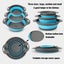 3Pc Kitchen Collapsible Silicone Colander Folding Fruit Vegetable Strainers Carousel 4