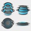 3Pc Kitchen Collapsible Silicone Colander Folding Fruit Vegetable Strainers Carousel 8