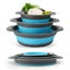 3Pc Kitchen Collapsible Silicone Colander Folding Fruit Vegetable Strainers Carousel 1