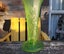 Art Deco Czech Uranium Glass Vase - A/F Carousel 3