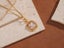 Elegant Gold Mother of Pearl Flower Charm Necklace. Floral Wedding Jewelry Carousel 7