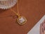 Elegant Gold Mother of Pearl Flower Charm Necklace. Floral Wedding Jewelry Carousel 8