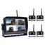 7 Inch Wireless Backup Camera System Split with 4 WIFI Solar Cameras Carousel 7
