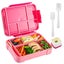 1330ML Bento Box Lunch Box Containers Microwave 6 Compartment With Tableware Carousel 3