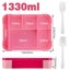1330ML Bento Box Lunch Box Containers Microwave 6 Compartment With Tableware Carousel 6