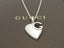 Gucci Sterling Silver Heart G Logo Pendant Necklace Carousel 1