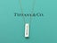 TIFFANY & CO Sterling Silver Kiss Bar Diamond Pendant Necklace Carousel 2