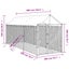 Outdoor Dog Kennel with Roof Silver 2x6x2.5 m Galvanised Steel Tokbant Carousel 2