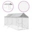 Outdoor Dog Kennel with Roof Silver 2x6x2.5 m Galvanised Steel Tokbant Carousel 4
