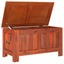 Storage Chest with Lid Brown Solid Wood Acacia Tlakop Carousel 7