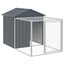 Chicken Cage With Run Anthracite 117x609x123 Cm Galvanised Steel Tonkbib Carousel 6