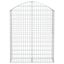 Arched Gabion Basket 100x30x120/140 Cm Galvanised Iron Optaxl Carousel 3