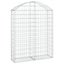 Arched Gabion Basket 100x30x120/140 Cm Galvanised Iron Optaxl Carousel 5