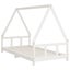 Kids Bed Frame White 90x190 Cm Solid Wood Pine Ntaalt Carousel 3