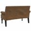 Bench with Backrest Brown 120x62x75.5 Cm Faux Suede Leather Tixoxk Carousel 5