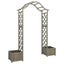 Garden Pergola with Planter Grey Solid Firwood Toltkx Carousel 1