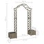 Garden Pergola with Planter Grey Solid Firwood Toltkx Carousel 2