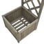 Garden Pergola with Planter Grey Solid Firwood Toltkx Carousel 4