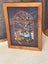 ^^ CROSS STITCH 2 Cats in an open window ^^ Framed Glass Brand New /ENCHANTING Carousel 8
