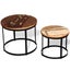 Coffee Table Set 2 Pieces Solid Reclaimed Wood Round 40/50cm Xaabbi Carousel 5