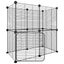 12-panel Pet Cage With Door Black 35x35 Cm Steel Tooabtl Carousel 4