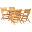 5 Piece Garden Dining Set Solid Wood Teak Toppbot Carousel 9
