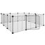 12-panel Pet Cage With Door Black 35x35 Cm Steel Oiolxl Carousel 4