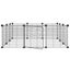 12-panel Pet Cage With Door Black 35x35 Cm Steel Oiolxl Carousel 8