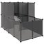 Small Animal Cage Black 142x74x93 Cm Pp and Steel Tabpit Carousel 8