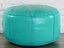 Quality Moroccan Leather Pouf Ottoman Footstool Turquoise - FREE DELIVERY Carousel 3