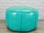 Quality Moroccan Leather Pouf Ottoman Footstool Turquoise - FREE DELIVERY Carousel 11