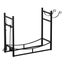 Moyasu Firewood Rack with Kindling Holder Steel Fireplace Tool Log Wood Storage Carousel 1