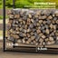 Moyasu Firewood Rack with Kindling Holder Steel Fireplace Tool Log Wood Storage Carousel 8