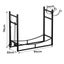 Moyasu Firewood Rack with Kindling Holder Steel Fireplace Tool Log Wood Storage Carousel 9