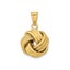 10K Yellow Gold Love Knot Pendant, Textured Design, 16mm Carousel 1