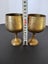 Vintage etched brass goblets Carousel 5