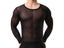 Mens Nylon Mesh Transparent Sheer Long Sleeve Slip Shirts For Clubwear Carousel 2
