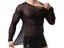 Mens Nylon Mesh Transparent Sheer Long Sleeve Slip Shirts For Clubwear Carousel 3