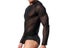 Mens Nylon Mesh Transparent Sheer Long Sleeve Slip Shirts For Clubwear Carousel 5
