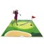 Colorpop Lady Golfer Pop Up Card Carousel 4